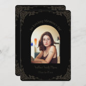 Simple Brown and Black Pagan Funeral Kaart (Voorkant / Achterkant)