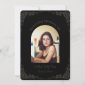 Simple Brown and Black Pagan Funeral Kaart (Voorkant)