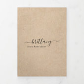 Simple Brown Élégant Rustique Tripli Brochure (Page de couverture)