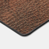 Simple Brown Leather Pattern Monogram Name  (Coin)