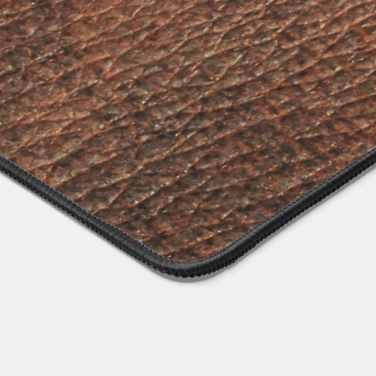 Simple Brown Leather Pattern Monogram Name  (Coin)