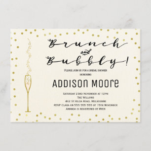 Simple Brunch Et Bubbly Invitation De Douche Maria