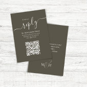 Simple Budget QR Code RSVP Wedding Kaartje