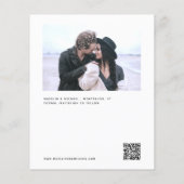 Simple Budget Wedding Save the Date QR Code Photo Flyer (Achterkant)