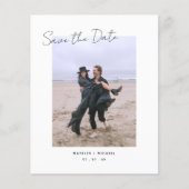 Simple Budget Wedding Save the Date QR Code Photo Flyer (Voorkant)