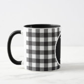 SImple buffalo plaid monogram Mok (Links)