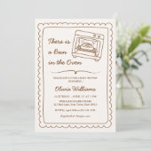 Simple Bun in the Oven Baby Shower Invitation (Debout devant)
