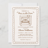 Simple Bun in the Oven Baby Shower Invitation (Devant)