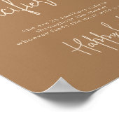 Simple Bunny Pacifier jachtgame baby shower Poster (Hoek)