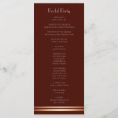 Simple Burgundy Wedding Program Programma (Achterkant)