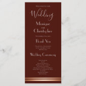 Simple Burgundy Wedding Program Programma (Voorkant)