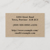 Simple Business Adviser Visitekaartje (Achterkant)