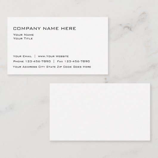 Simple Business Card-template Visitekaartje (Voorkant / Achterkant)