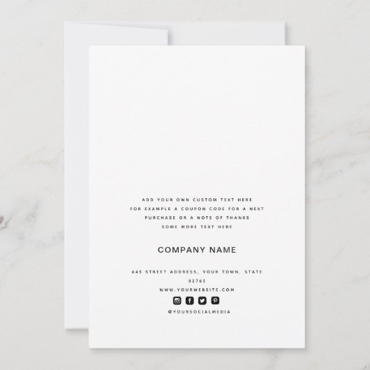 Simple Business Carte de remerciements - Ajouter u (Dos)