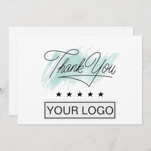 Simple Business Carte de remerciements, Ajouter un (Devant / Derrière)