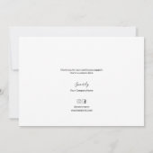 Simple Business Company logo Social Gold Black Bedankkaart (Achterkant)