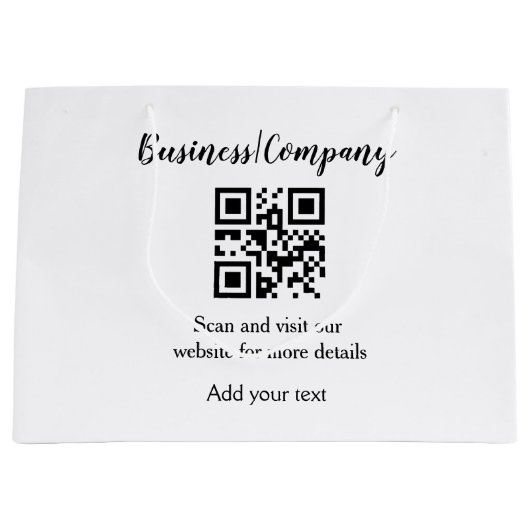 Simple business company website QR add nam Groot Cadeauzakje (Voorkant)