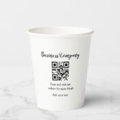 Simple business company website QR add nam Papieren Bekers (Achterkant)