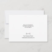 Simple Business Customer Appreciation Black white Bedankkaart (Achterkant)