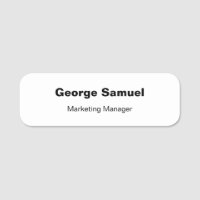 Simple Business Employee Classic Name Tag