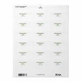 Simple Business jouw namen toevoegen Tekst Q R Cod Etiket (Full Sheet)