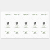 Simple Business jouw namen toevoegen Tekst Q R Cod Labels (Vel)