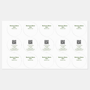 Simple Business jouw namen toevoegen Tekst Q R Cod Labels