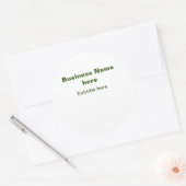 Simple Business jouw namen toevoegen Tekst Q R Cod Ronde Sticker (Envelop)