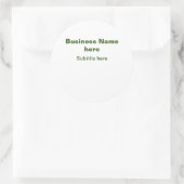 Simple Business jouw namen toevoegen Tekst Q R Cod Ronde Sticker (Tas)
