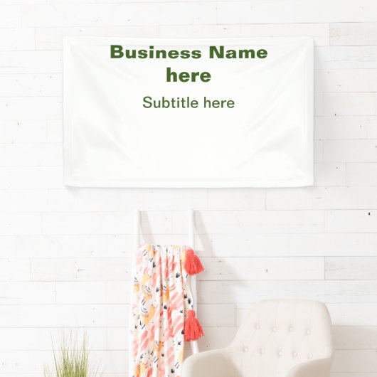 Simple Business jouw namen toevoegen Tekst Q R Cod Spandoek (Insitu)
