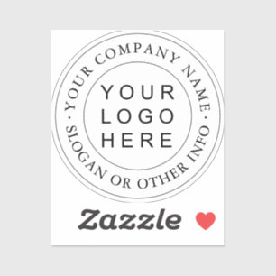 Simple Business Logo Circle Lijst Clear Sticker