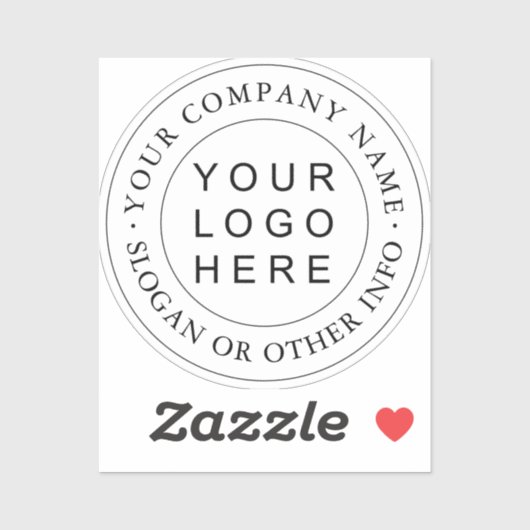 Simple Business Logo Circle Lijst Clear Sticker (Vel)