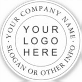 Simple Business Logo Circle Lijst Clear Sticker (Voorkant)