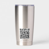 Simple Business Logo QR Code Promo Swag Geïsoleerde Drinkbeker (Achterkant)