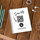 Simple Business Logo QR-code Social Media Notitieboek