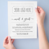 Simple Business Meet & Greet Invitation Voeg Logo  Flyer (Hand)