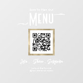 Simple Business Menu Connect Raamsticker (Vel)