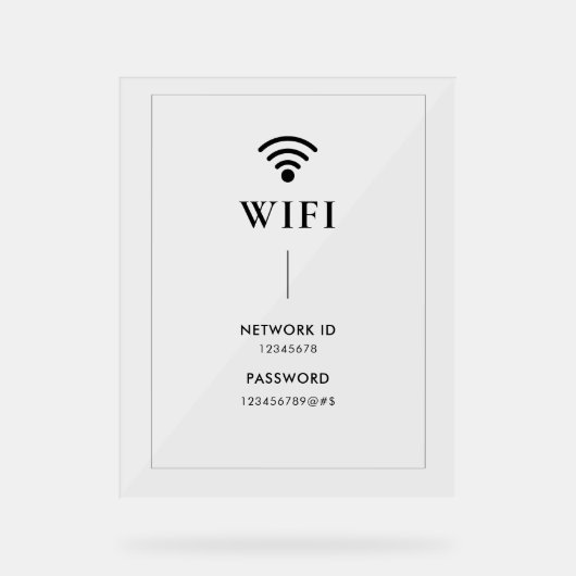 Simple Business  Wifi Password and Network  (Recto)