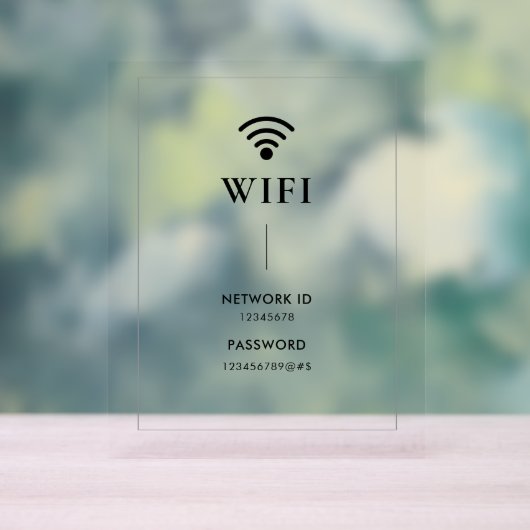 Simple Business  Wifi Password and Network  (Neutre)
