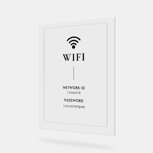 Simple Business  Wifi Password and Network  (Angle)