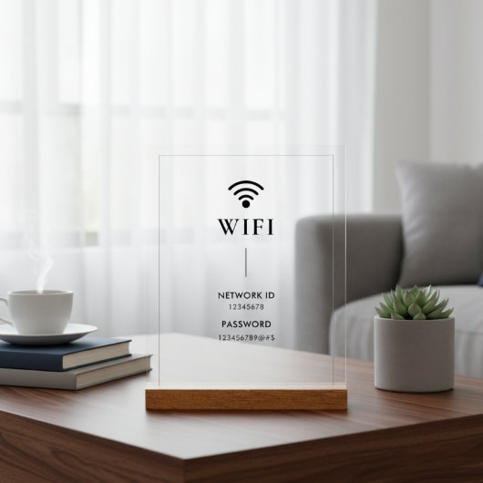 Simple Business  Wifi Password and Network 