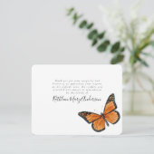 Simple Butterfly Funeral Bedankkaart (Staand voorkant)