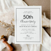 simple cadre 50e anniversaire invitation