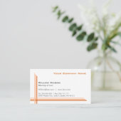 Simple cadre blanc, Carte de visite professionnel (Debout devant)