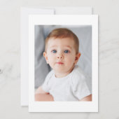 simple cadre noir et blanc invitation baptême (Dos)
