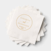 Simple Cadre Rond Noms des Mariés Date Mariage (Insitu (empilé))