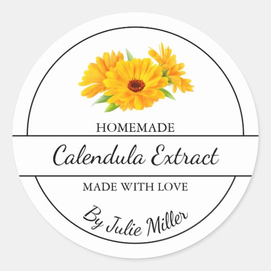 Simple Calendula maison Extract Étiquette (Devant)