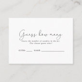 Simple Calligraphie Devine Combien De Carte De Jeu (Devant)