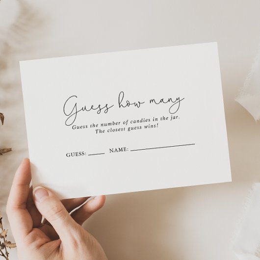 Simple Calligraphie Devine Combien De Carte De Jeu