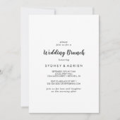 Simple Calligraphie Mariage Brunch Invitation (Devant)